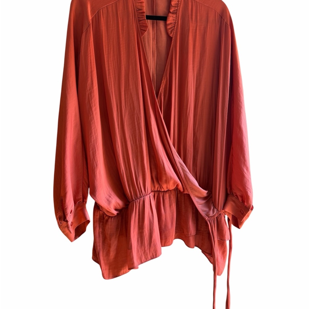 Marc New York Long Sleeve Coral Blouse